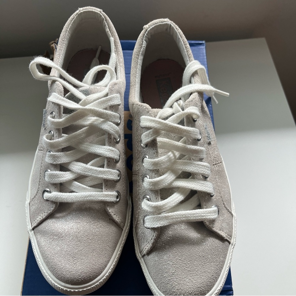 Keds Jump Kick Duo Metallic Silver Women's Platform Sneakers Shoes Sz 6 w/box